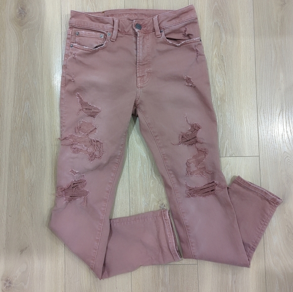 American Eagle Next Level Skinny Jeans Dusty Pink - Picture 4 of 6